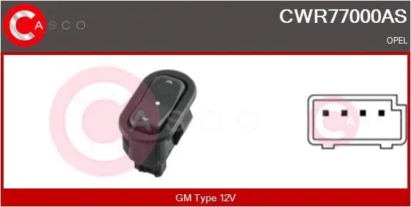 Switch, window regulator (CWR77000AS)