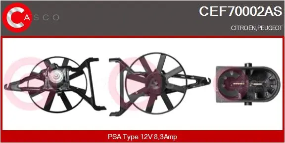 Electric Motor, radiator fan (CEF70002AS)