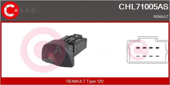 Hazard Warning Light Switch (CHL71005AS)