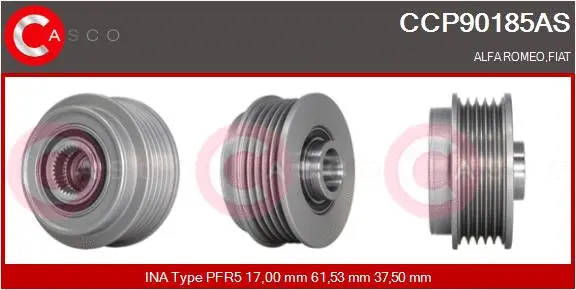 Belt Pulley, alternator (CCP90185AS)