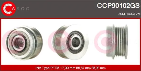 Belt Pulley, alternator (CCP90102GS)