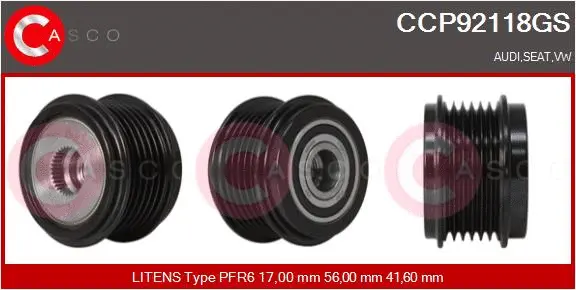 Belt Pulley, alternator (CCP92118GS)