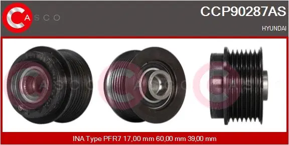 Belt Pulley, alternator (CCP90287AS)