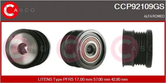 Belt Pulley, alternator (CCP92109GS)