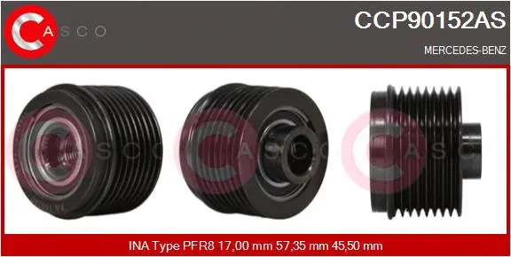 Belt Pulley, alternator (CCP90152AS)