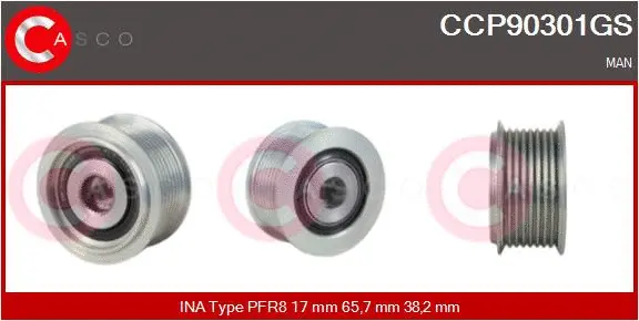 Belt Pulley, alternator (CCP90301GS)