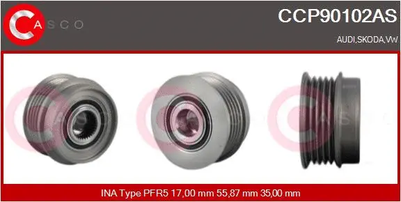Belt Pulley, alternator (CCP90102AS)