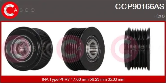 Belt Pulley, alternator (CCP90166AS)