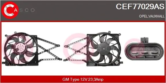 Electric Motor, radiator fan (CEF77029AS)