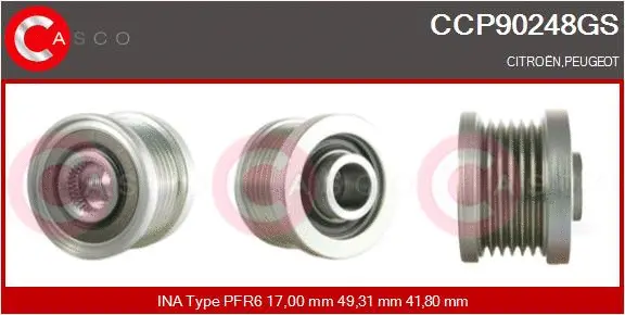 Belt Pulley, alternator (CCP90248GS)
