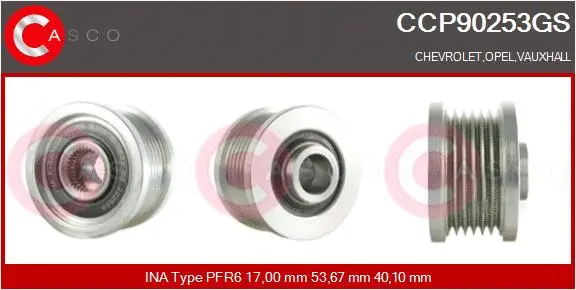 Belt Pulley, alternator (CCP90253GS)