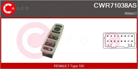 Switch, window regulator (CWR71038AS)