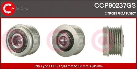 Belt Pulley, alternator (CCP90237GS)