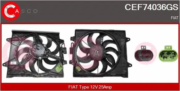 Electric Motor, radiator fan (CEF74036GS)