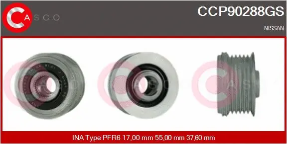 Belt Pulley, alternator (CCP90288GS)