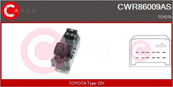 Switch, window regulator (CWR86009AS)