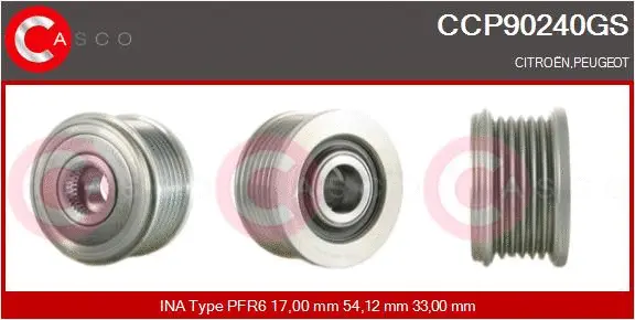 Belt Pulley, alternator (CCP90240GS)