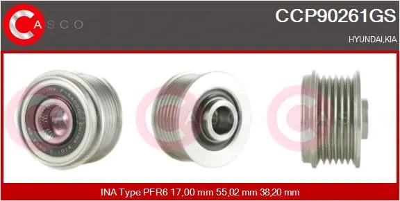 Belt Pulley, alternator (CCP90261GS)
