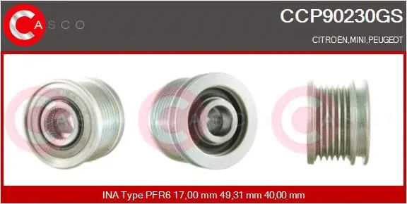 Belt Pulley, alternator (CCP90230GS)