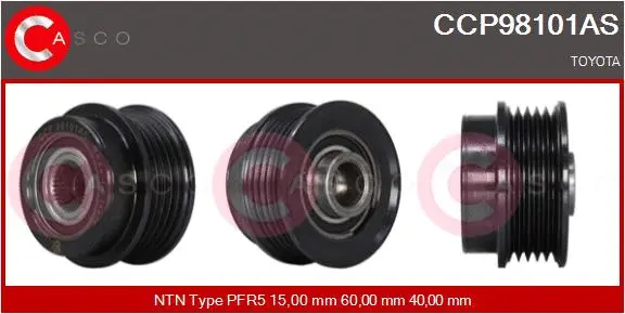 Belt Pulley, alternator (CCP98101AS)