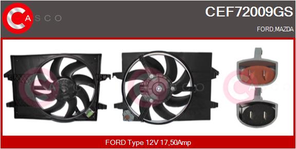 Electric Motor, radiator fan (CEF72009GS)