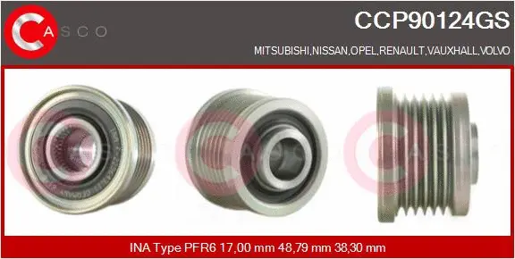 Belt Pulley, alternator (CCP90124GS)