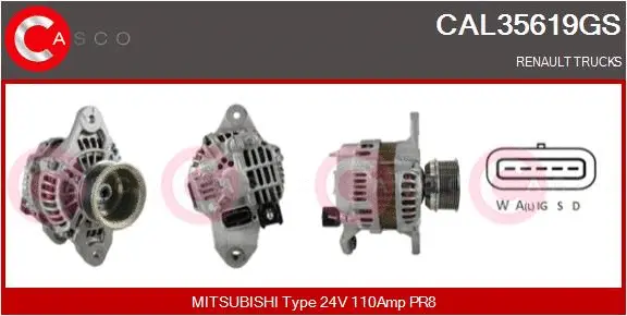 Alternator (CAL35619GS)