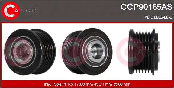 Belt Pulley, alternator (CCP90165AS)
