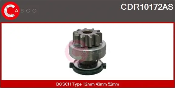 Pinion, starter (CDR10172AS)