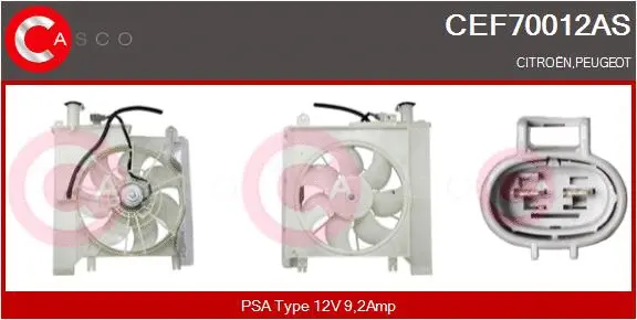 Electric Motor, radiator fan (CEF70012AS)