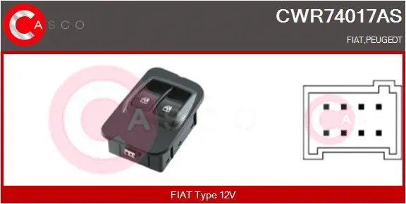 Switch, window regulator (CWR74017AS)