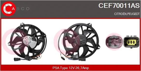 Electric Motor, radiator fan (CEF70011AS)