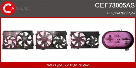 Electric Motor, radiator fan (CEF73005AS)