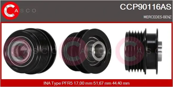 Belt Pulley, alternator (CCP90116AS)