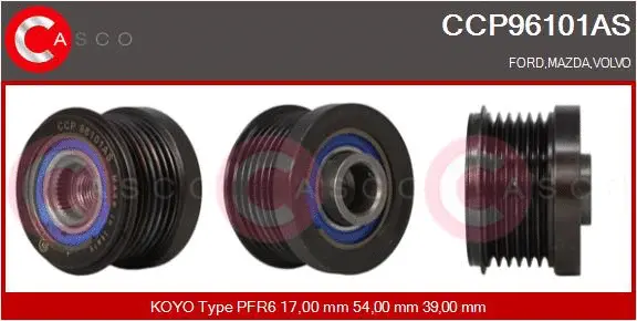 Belt Pulley, alternator (CCP96101AS)