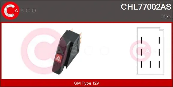 Hazard Warning Light Switch (CHL77002AS)