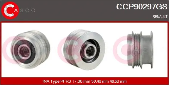 Belt Pulley, alternator (CCP90297GS)