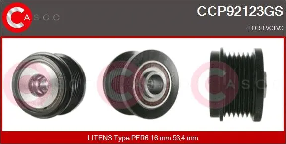 Belt Pulley, alternator (CCP92123GS)