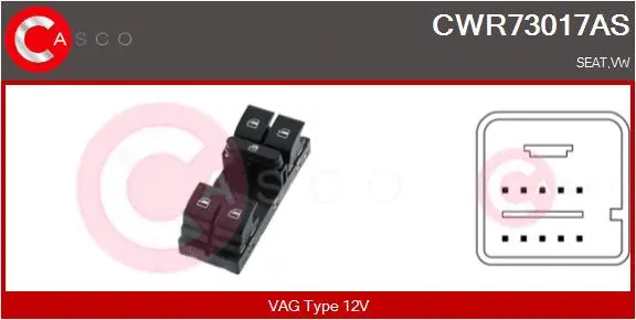Switch, window regulator (CWR73017AS)