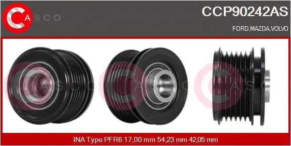 Belt Pulley, alternator (CCP90242AS)