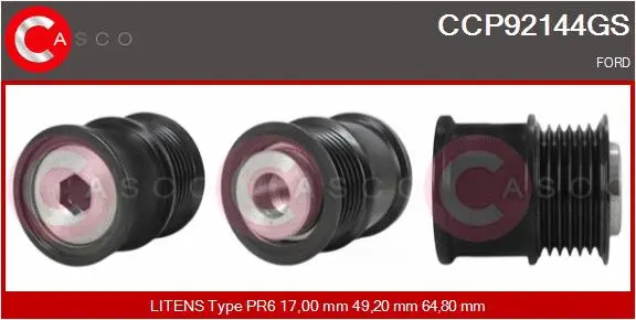 Belt Pulley, alternator (CCP92144GS)
