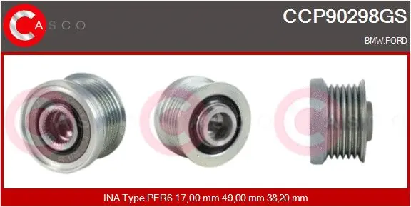 Belt Pulley, alternator (CCP90298GS)