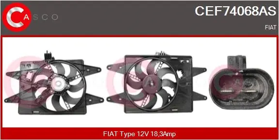 Electric Motor, radiator fan (CEF74068AS)