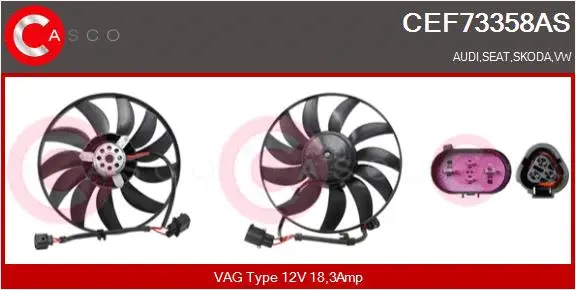 Fan, engine cooling (CEF73358AS)