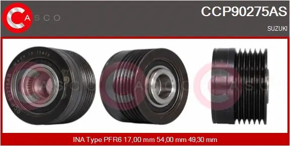 Belt Pulley, alternator (CCP90275AS)