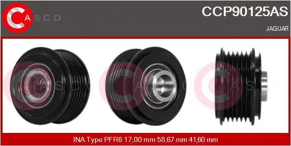 Belt Pulley, alternator (CCP90125AS)