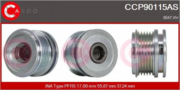 Belt Pulley, alternator (CCP90115AS)