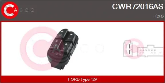 Switch, window regulator (CWR72016AS)
