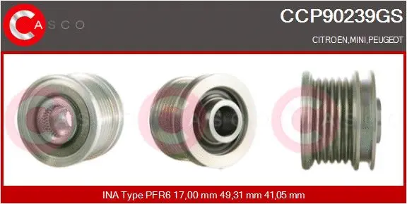 Belt Pulley, alternator (CCP90239GS)