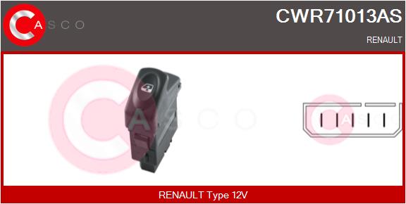 Switch, window regulator (CWR71013AS)